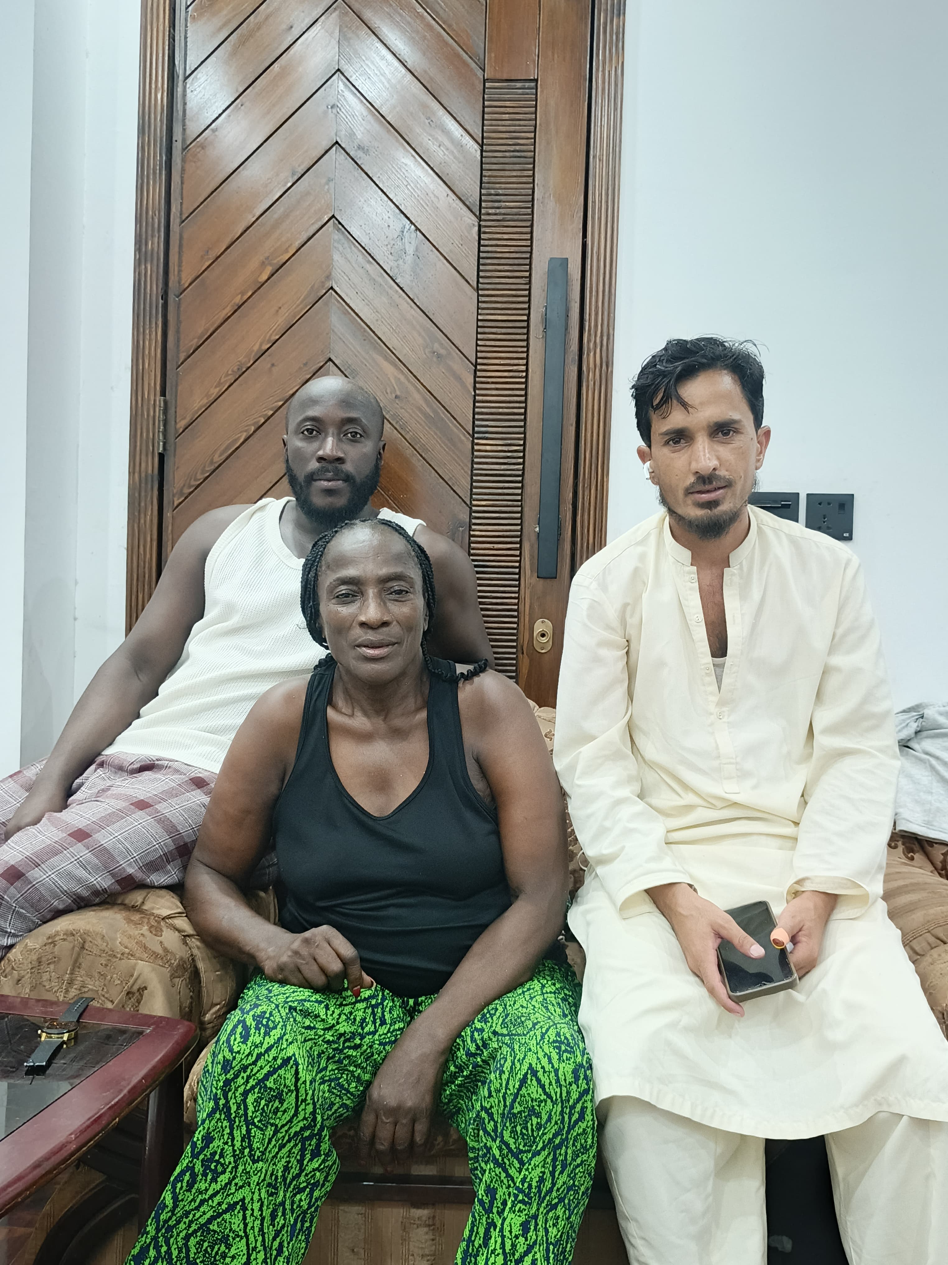 Patient and family member with medical team